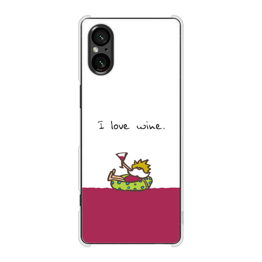 Xperia 5 V SOG12 au 高画質仕上げ 背面印刷 ハードケース 【IA811 ワインの神様】