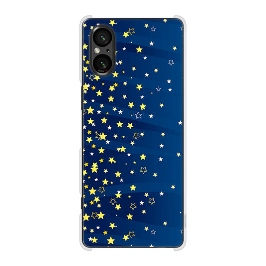 Xperia 5 V SOG12 au 高画質仕上げ 背面印刷 ハードケース 【VA842 満天の星空】