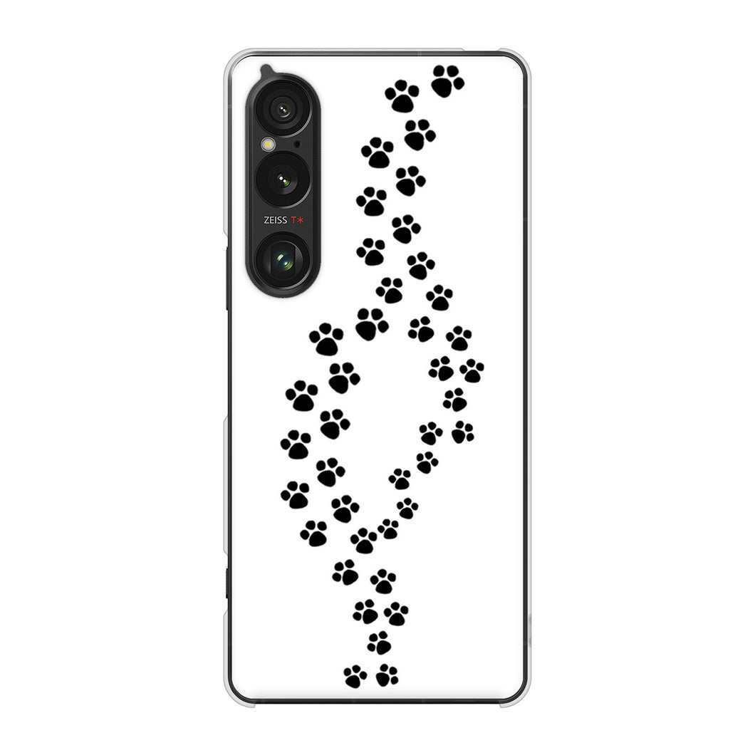 Xperia 1 VI SOG13 au 高画質仕上げ 背面印刷 ハードケース 【066 あしあと】