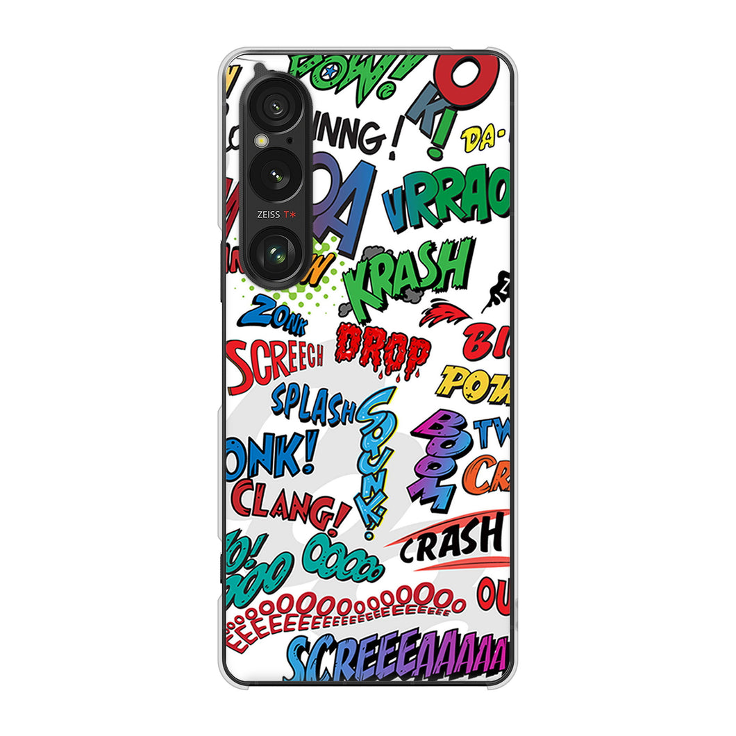 Xperia 1 VI SOG13 au 高画質仕上げ 背面印刷 ハードケース 【271 アメリカン キャッチコピー】