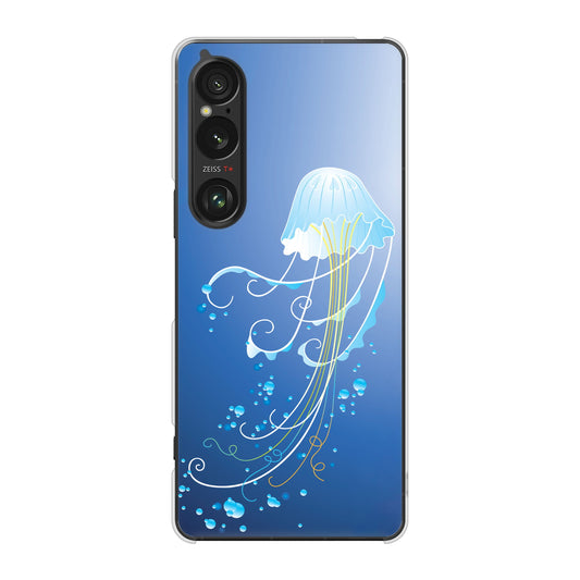 Xperia 1 VI SOG13 au 高画質仕上げ 背面印刷 ハードケース 【362 ジェリーフィシュ】