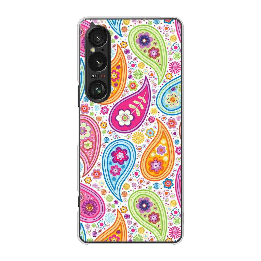 Xperia 1 VI SOG13 au 高画質仕上げ 背面印刷 ハードケースペイズリー