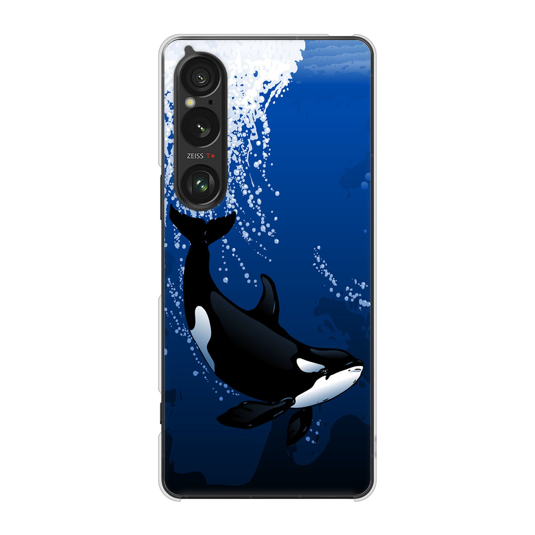 Xperia 1 VI SOG13 au 高画質仕上げ 背面印刷 ハードケース海の守り神
