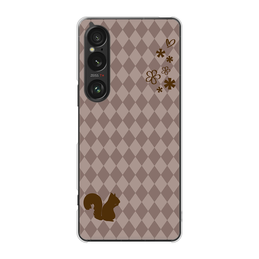 Xperia 1 VI SOG13 au 高画質仕上げ 背面印刷 ハードケース 【515 リス】