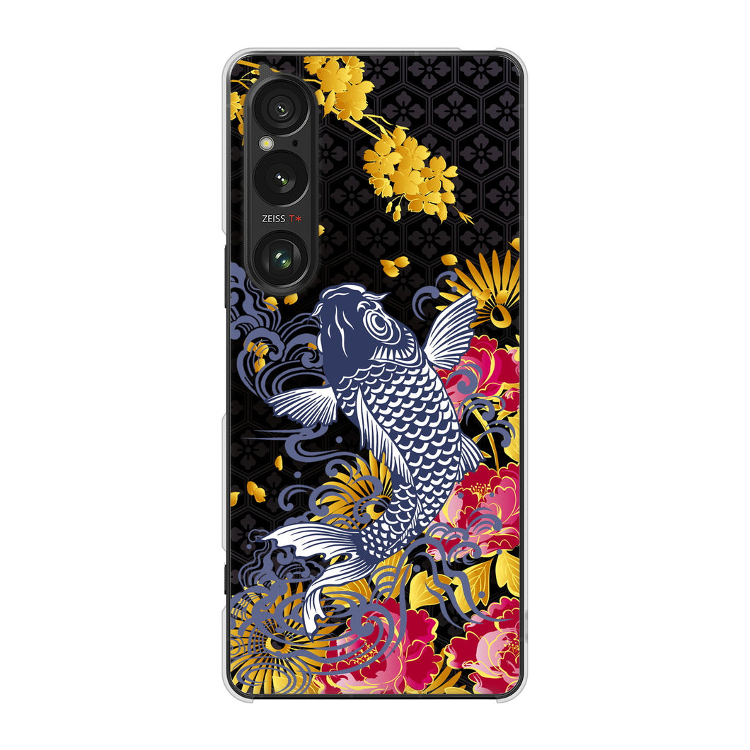 Xperia 1 VI SOG13 au 高画質仕上げ 背面印刷 ハードケース鯉