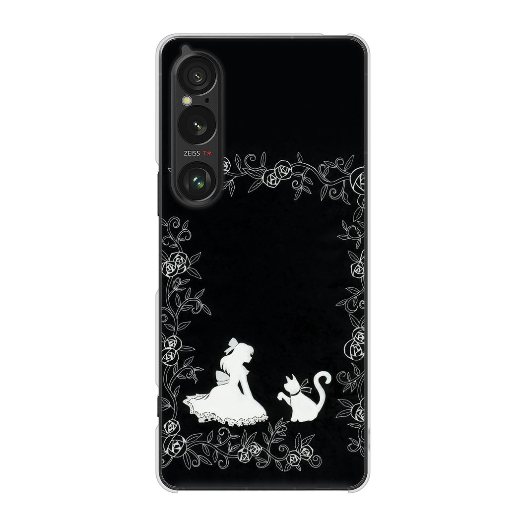 Xperia 1 VI SOG13 au 高画質仕上げ 背面印刷 ハードケースお姫様とネコ