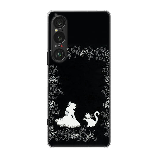 Xperia 1 VI SOG13 au 高画質仕上げ 背面印刷 ハードケースお姫様とネコ