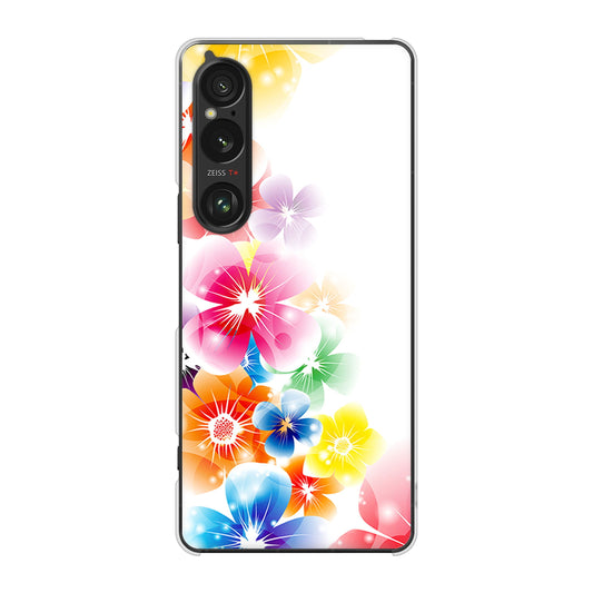 Xperia 1 VI SOG13 au 高画質仕上げ 背面印刷 ハードケース 【1209 光と花】
