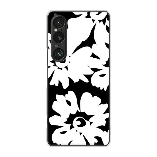 Xperia 1 VI SOG13 au 高画質仕上げ 背面印刷 ハードケース 【1215 モダンフラワー】