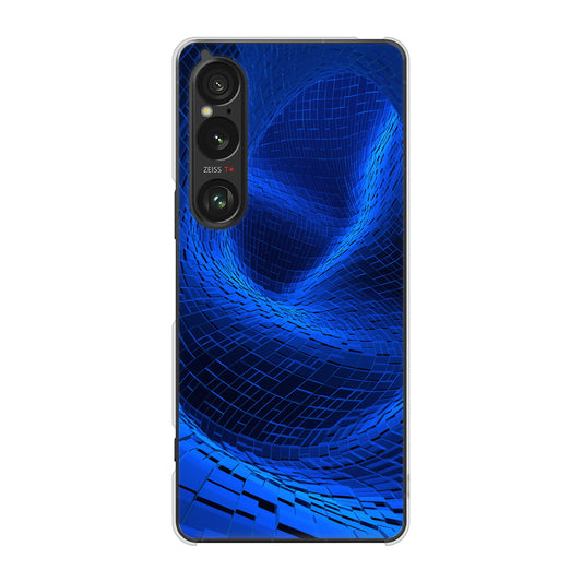 Xperia 1 VI SOG13 au 高画質仕上げ 背面印刷 ハードケース 【1302 ワープブルー】