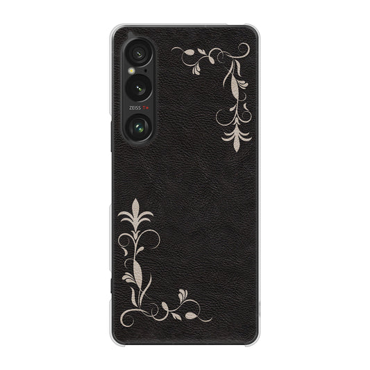 Xperia 1 VI SOG13 au 高画質仕上げ 背面印刷 ハードケース 【EK825 レザー風グラスフレーム】