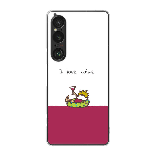 Xperia 1 VI SOG13 au 高画質仕上げ 背面印刷 ハードケース 【IA811 ワインの神様】