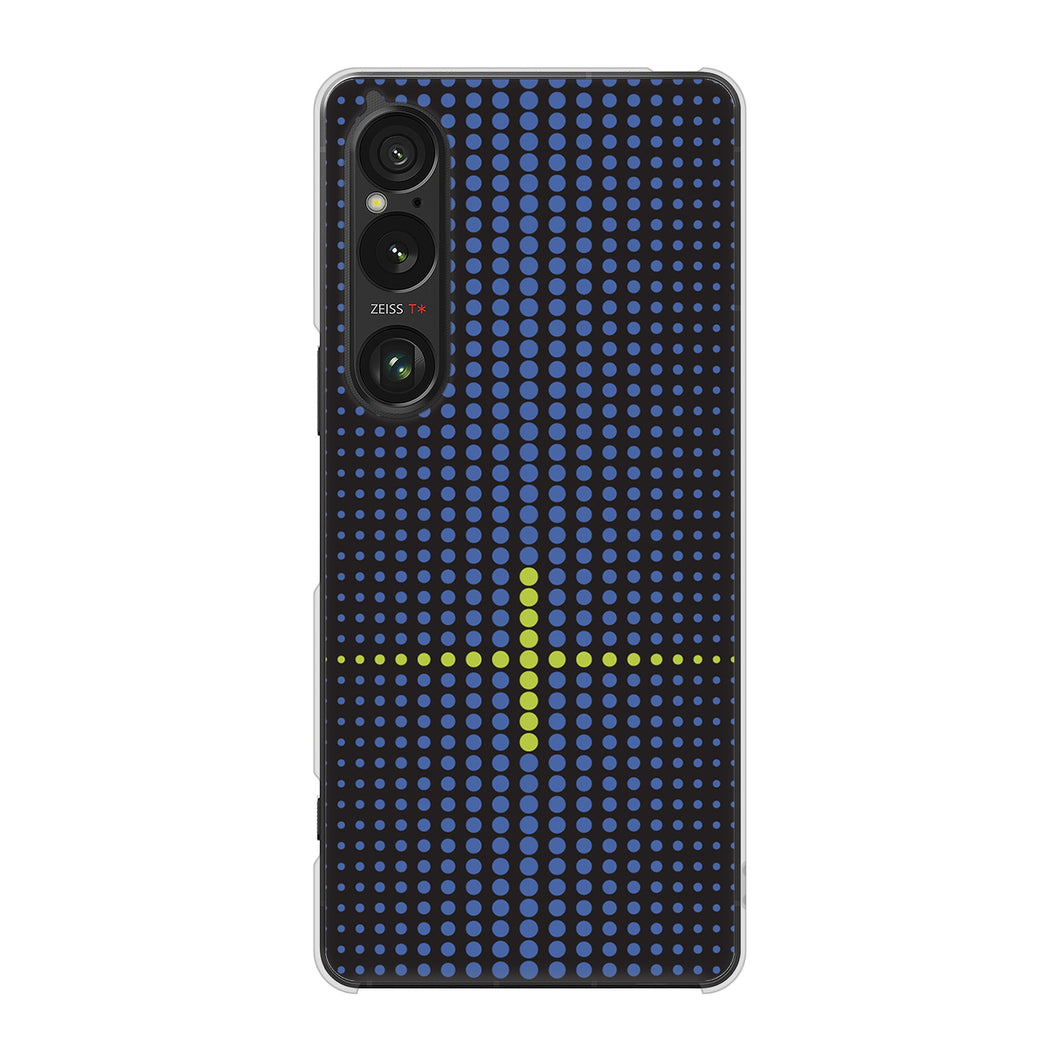 Xperia 1 VI SOG13 au 高画質仕上げ 背面印刷 ハードケース 【IB907 グラデーションドット】