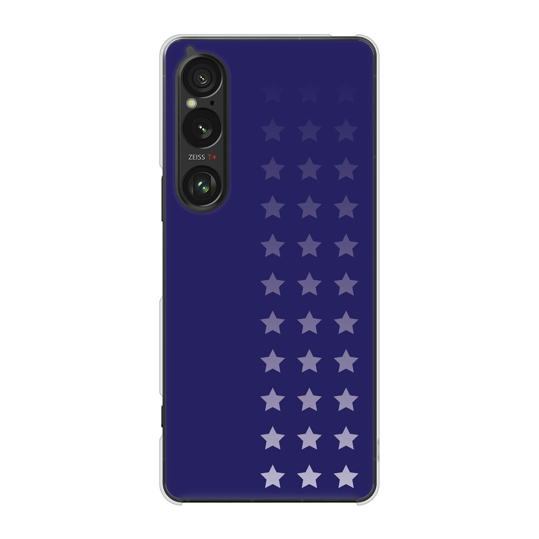 Xperia 1 VI SOG13 au 高画質仕上げ 背面印刷 ハードケース 【IB911 スターライン】