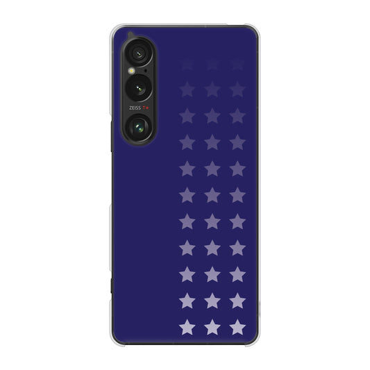 Xperia 1 VI SOG13 au 高画質仕上げ 背面印刷 ハードケース 【IB911 スターライン】