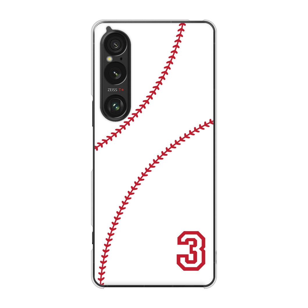 Xperia 1 VI SOG13 au 高画質仕上げ 背面印刷 ハードケースbaseball