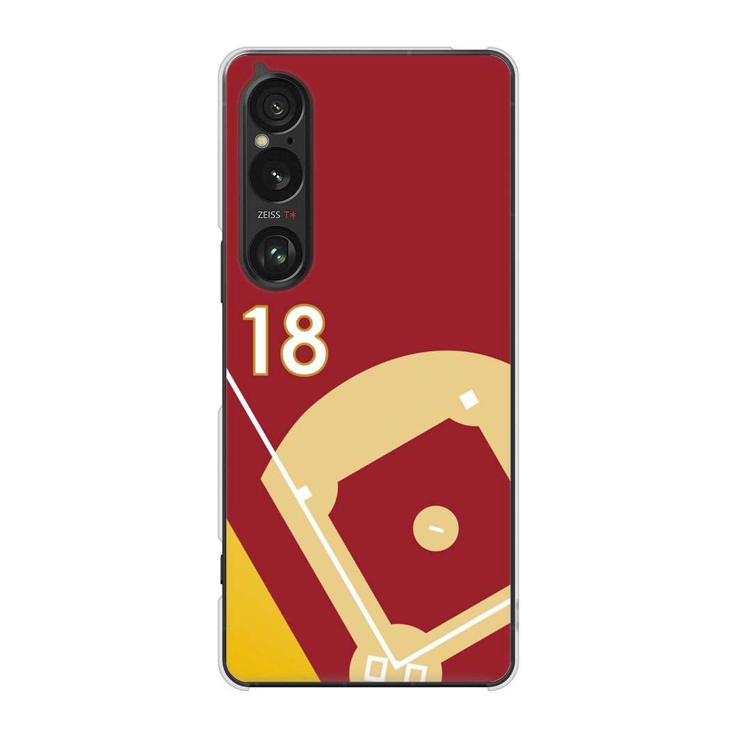 Xperia 1 VI SOG13 au 高画質仕上げ 背面印刷 ハードケースbaseball