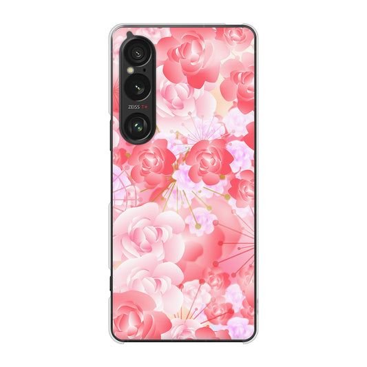Xperia 1 VI SOG13 au 高画質仕上げ 背面印刷 ハードケース 【VA817 はんなり色の華】