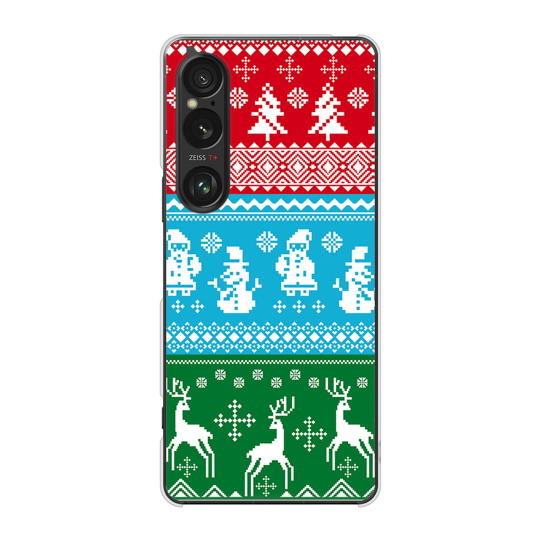 Xperia 1 VI SOG13 au 高画質仕上げ 背面印刷 ハードケースクリスマス