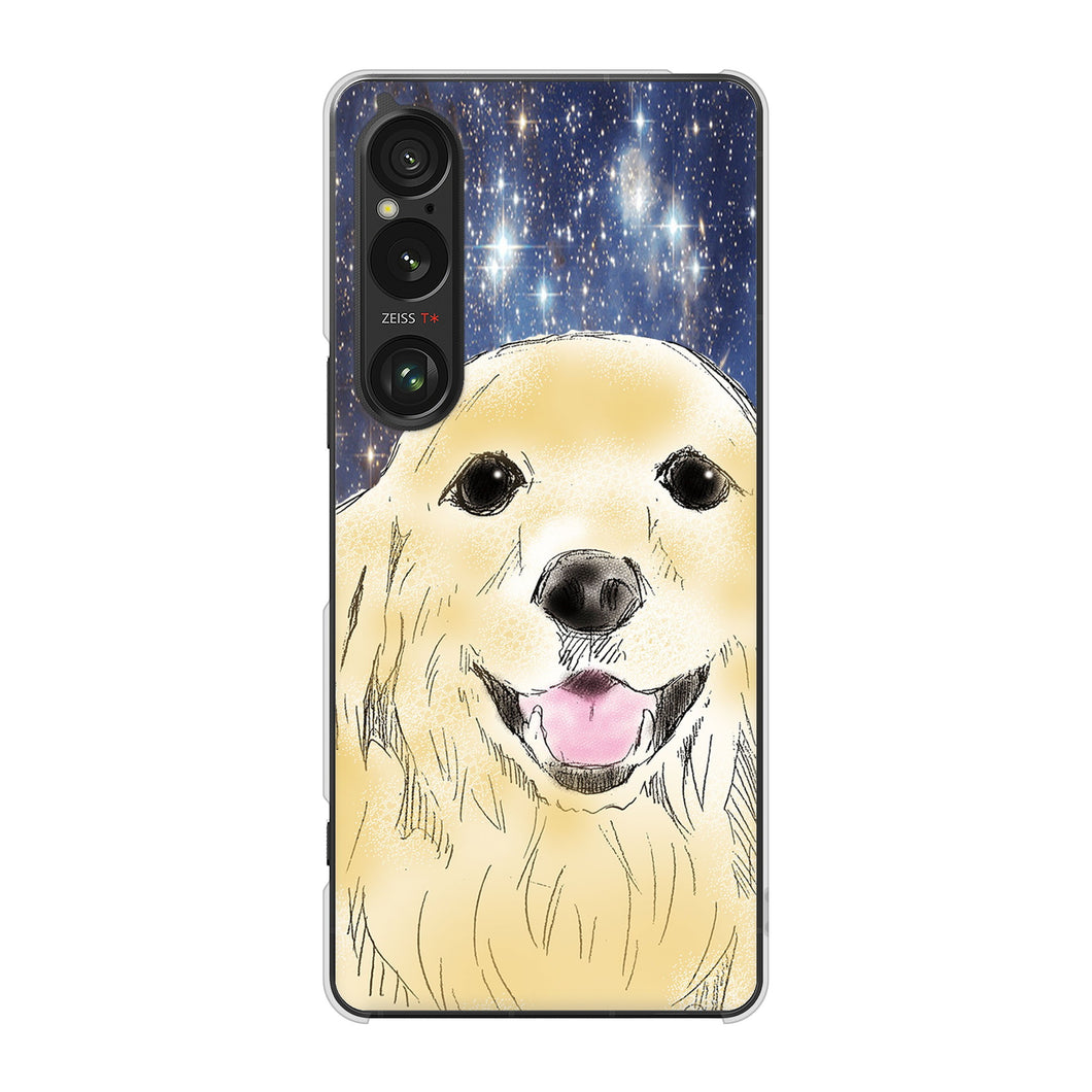 Xperia 1 VI SOG13 au 高画質仕上げ 背面印刷 ハードケースゴールデンレトリバー