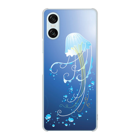 Xperia 10 VI SOG14 au 362 ジェリーフィシュ ハードケース 背面印刷
