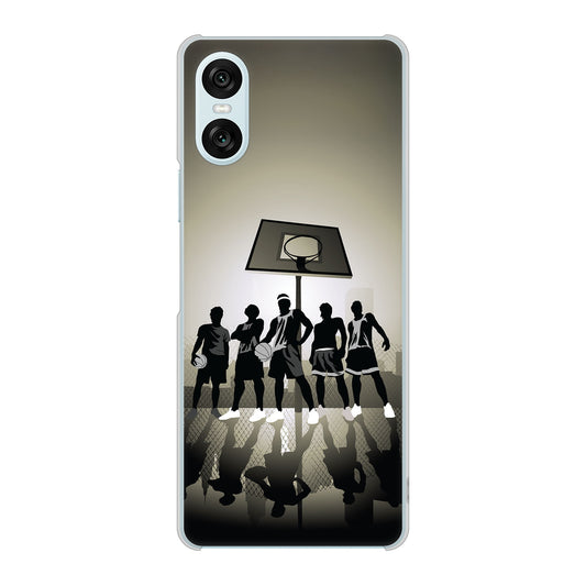 Xperia 10 VI SOG14 au 高画質仕上げ 背面印刷 ハードケース 【389 クールバスケ】