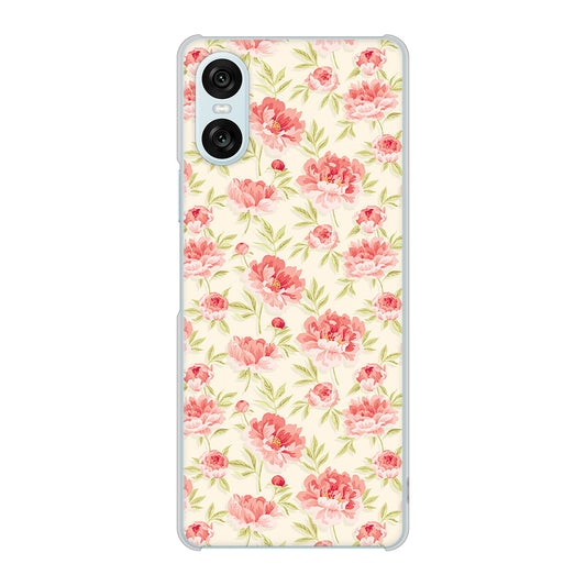 Xperia 10 VI SOG14 au 高画質仕上げ 背面印刷 ハードケース北欧の小花