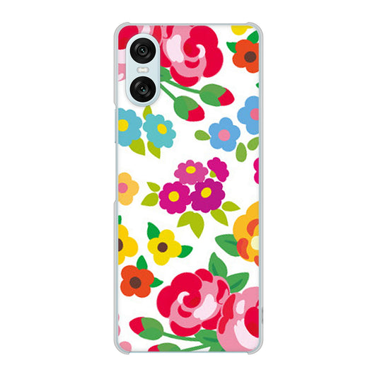 Xperia 10 VI SOG14 au 高画質仕上げ 背面印刷 ハードケース 【776 5月のフラワーガーデン】