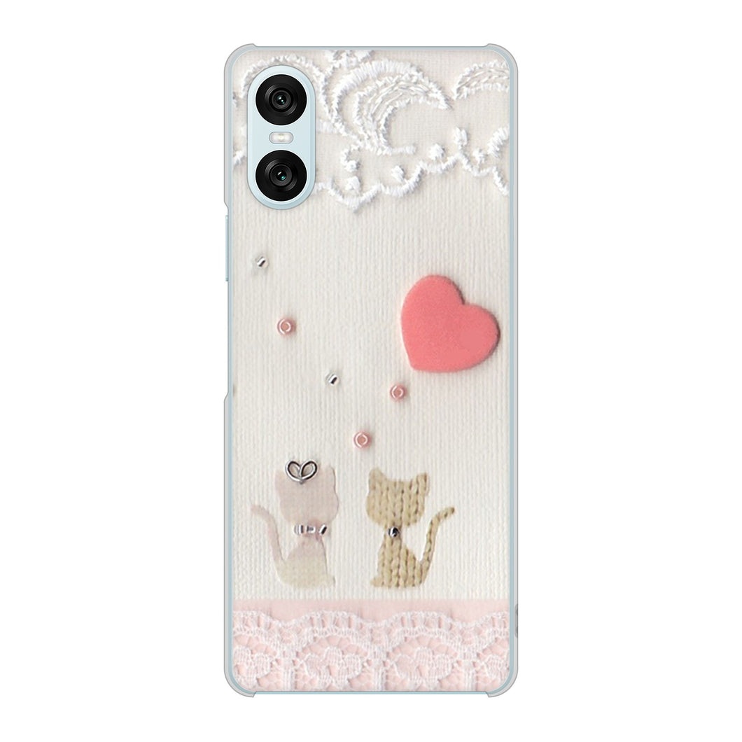 Xperia 10 VI SOG14 au 高画質仕上げ 背面印刷 ハードケースクラフト写真ネコ