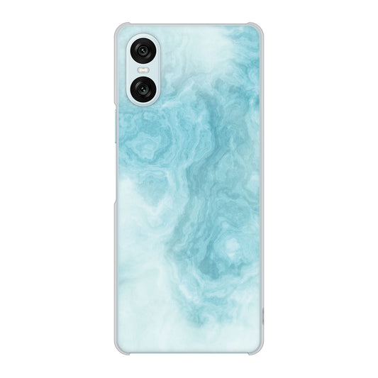 Xperia 10 VI SOG14 au 高画質仕上げ 背面印刷 ハードケース大理石BK