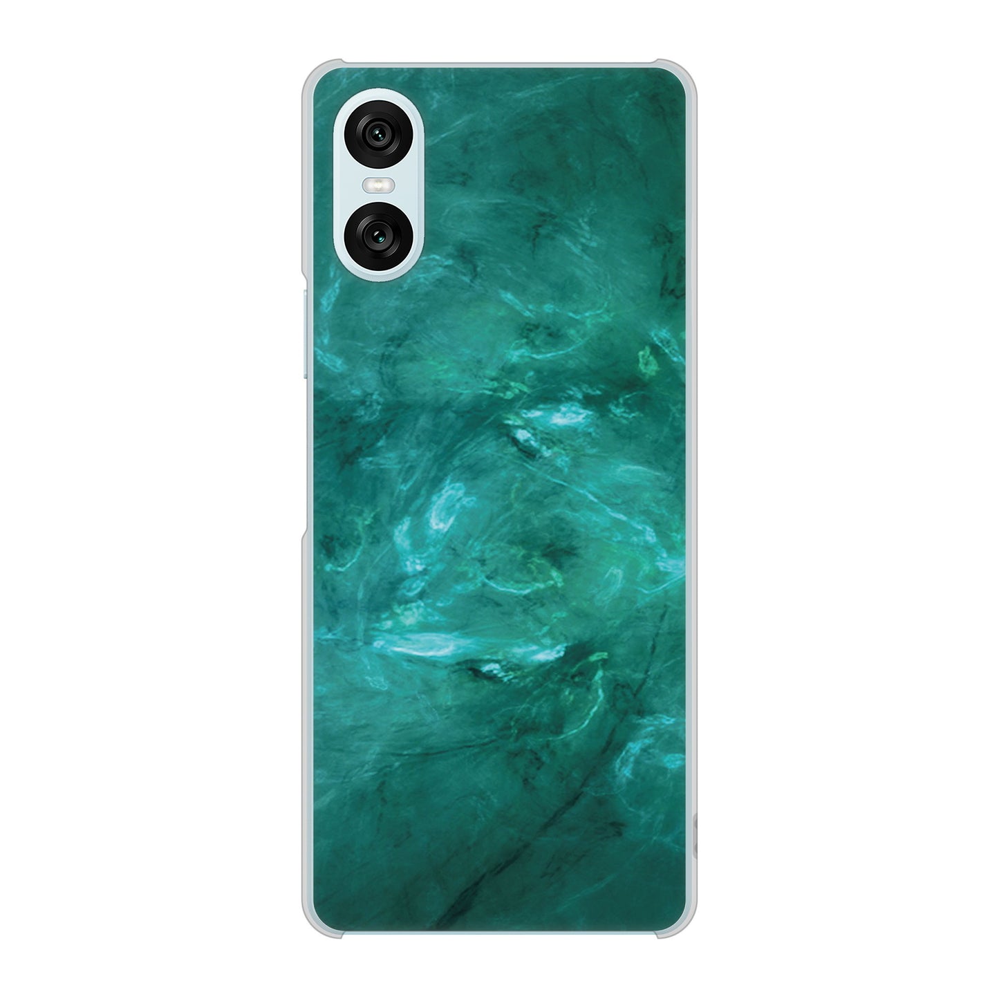 Xperia 10 VI SOG14 au 高画質仕上げ 背面印刷 ハードケース大理石BK