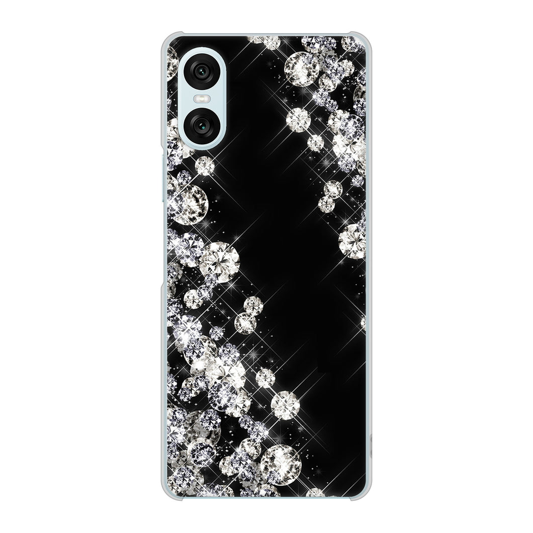 Xperia 10 VI SOG14 au 高画質仕上げ 背面印刷 ハードケース 【VA871 ダイヤモンドフレーム】