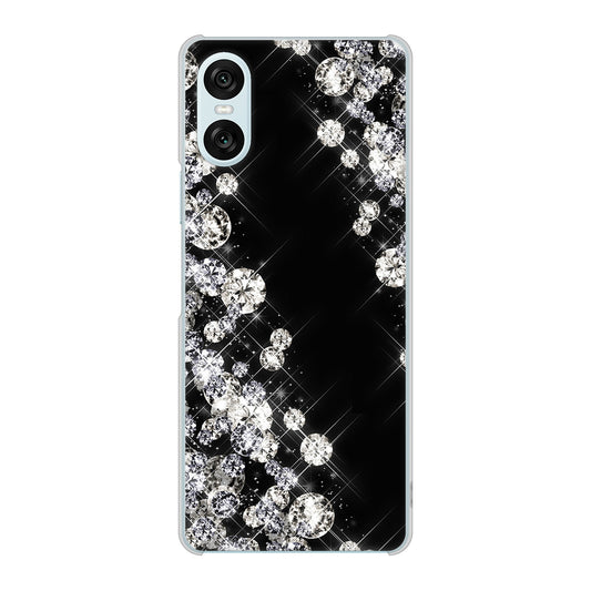 Xperia 10 VI SOG14 au 高画質仕上げ 背面印刷 ハードケース 【VA871 ダイヤモンドフレーム】