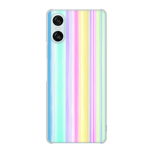 Xperia 10 VI SOG14 au 高画質仕上げ 背面印刷 ハードケースレインボー