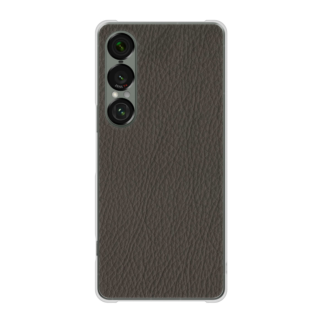 Xperia 1 VII SOG15 au 高画質仕上げ 背面印刷 ハードケースレザー風