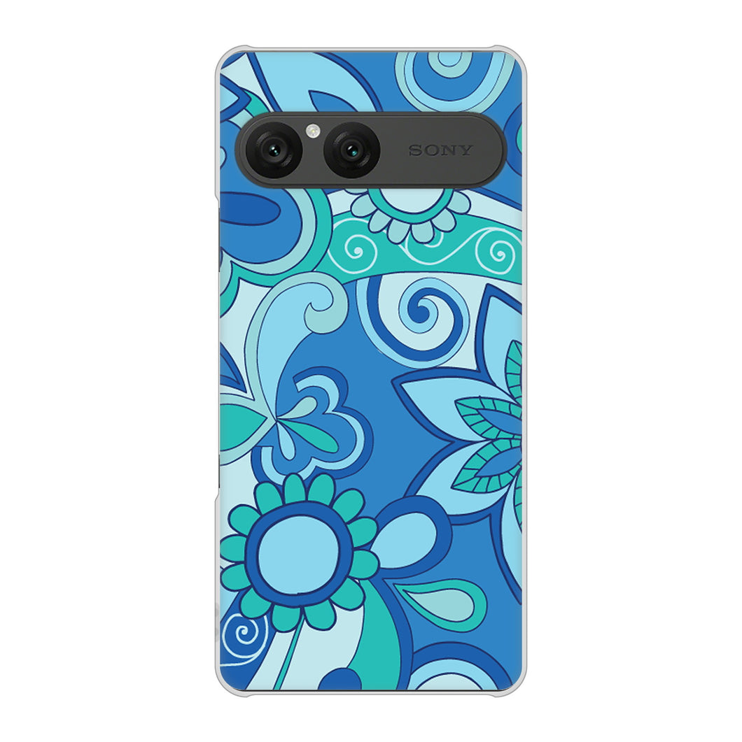 Xperia 10 VII SOG16 au 高画質仕上げ 背面印刷 ハードケース 【409 ブルーミックス】