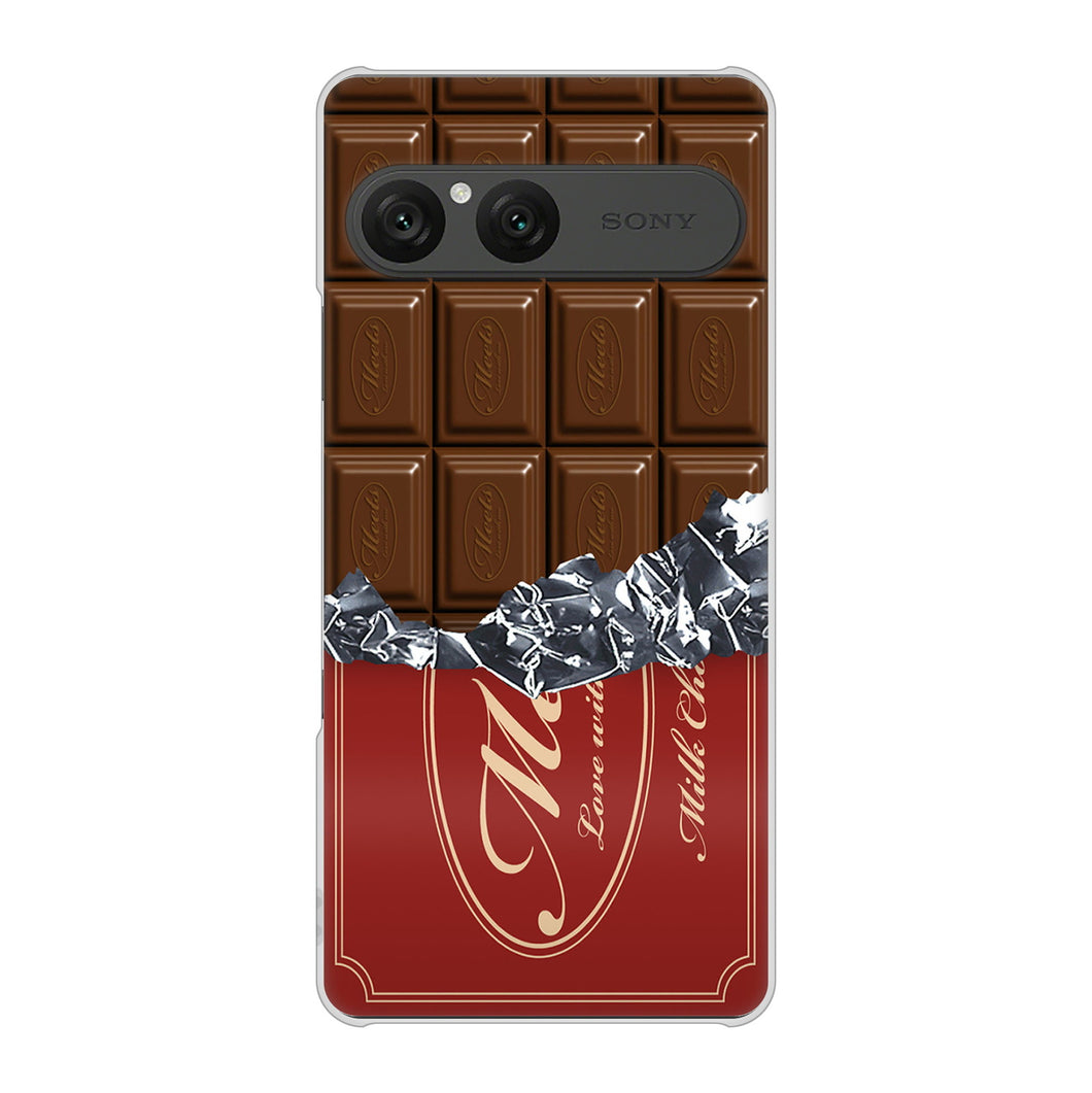 Xperia 10 VII SOG16 au 高画質仕上げ 背面印刷 ハードケース板チョコ