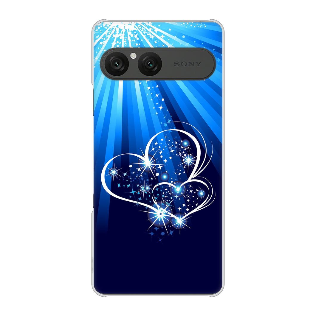 Xperia 10 VII SOG16 au 高画質仕上げ 背面印刷 ハードケースきらめきハート