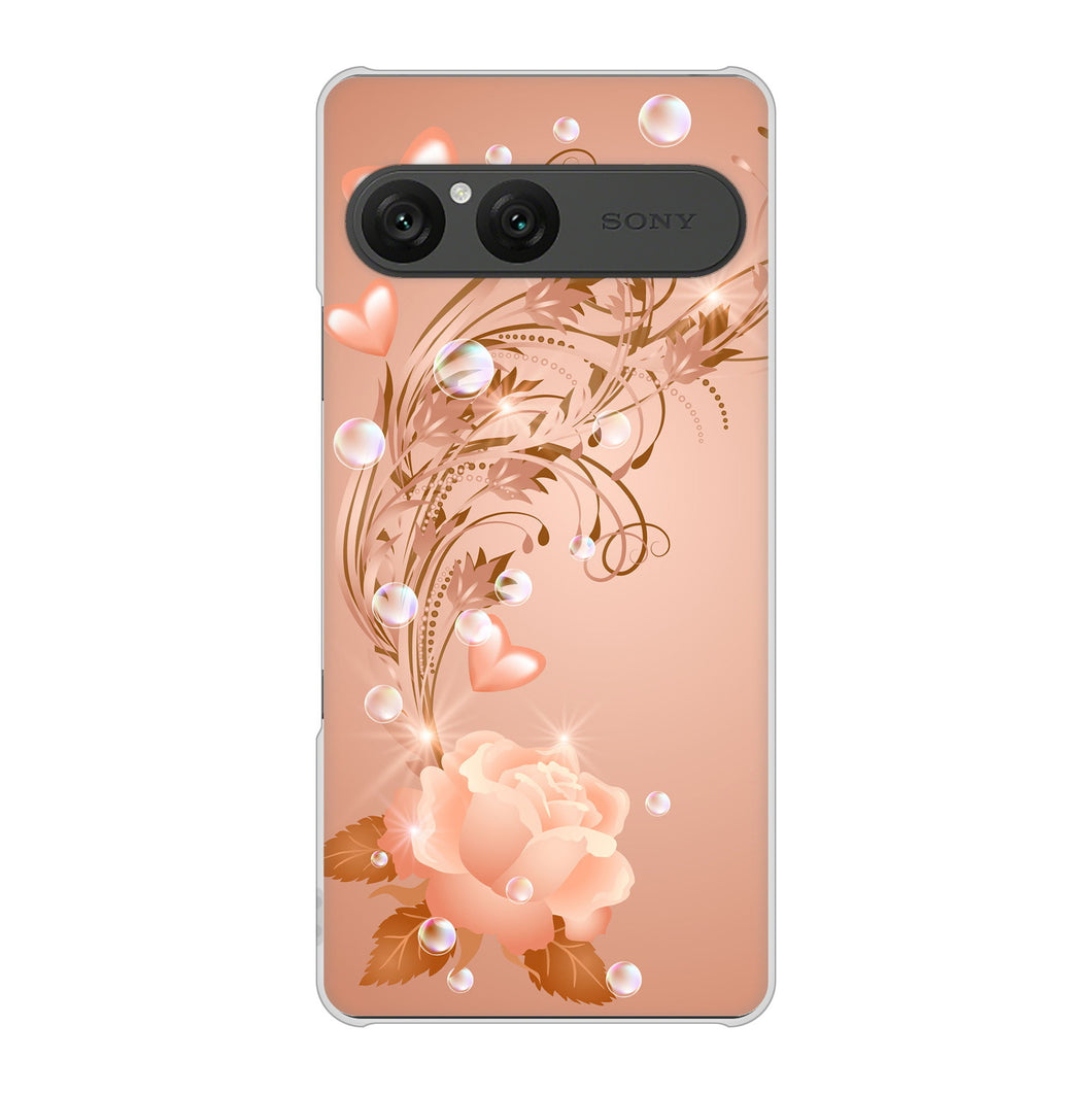 Xperia 10 VII SOG16 au 高画質仕上げ 背面印刷 ハードケースロマンチックなバラ