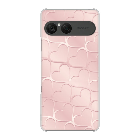 Xperia 10 VII SOG16 au 高画質仕上げ 背面印刷 ハードケースかくれハート