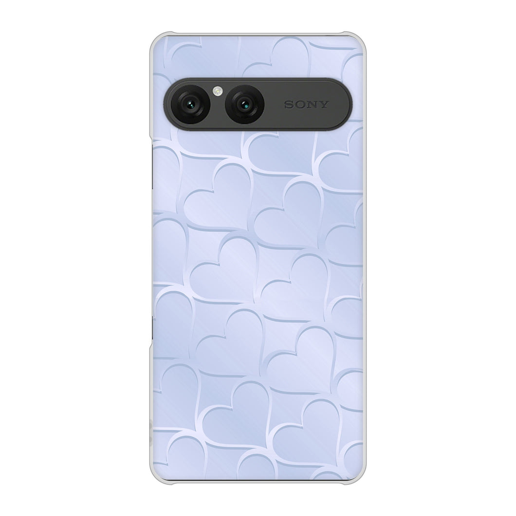 Xperia 10 VII SOG16 au 高画質仕上げ 背面印刷 ハードケースかくれハート