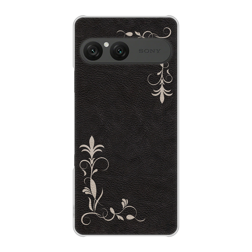 Xperia 10 VII SOG16 au 高画質仕上げ 背面印刷 ハードケース 【EK825 レザー風グラスフレーム】