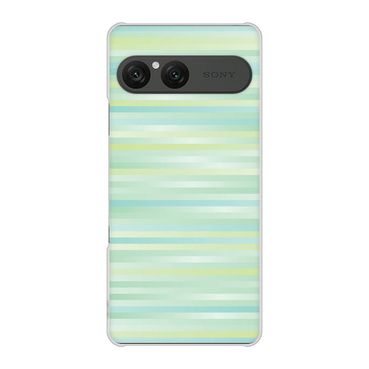 Xperia 10 VII SOG16 au 高画質仕上げ 背面印刷 ハードケースグラデーションボーダー