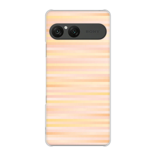 Xperia 10 VII SOG16 au 高画質仕上げ 背面印刷 ハードケースグラデーションボーダー