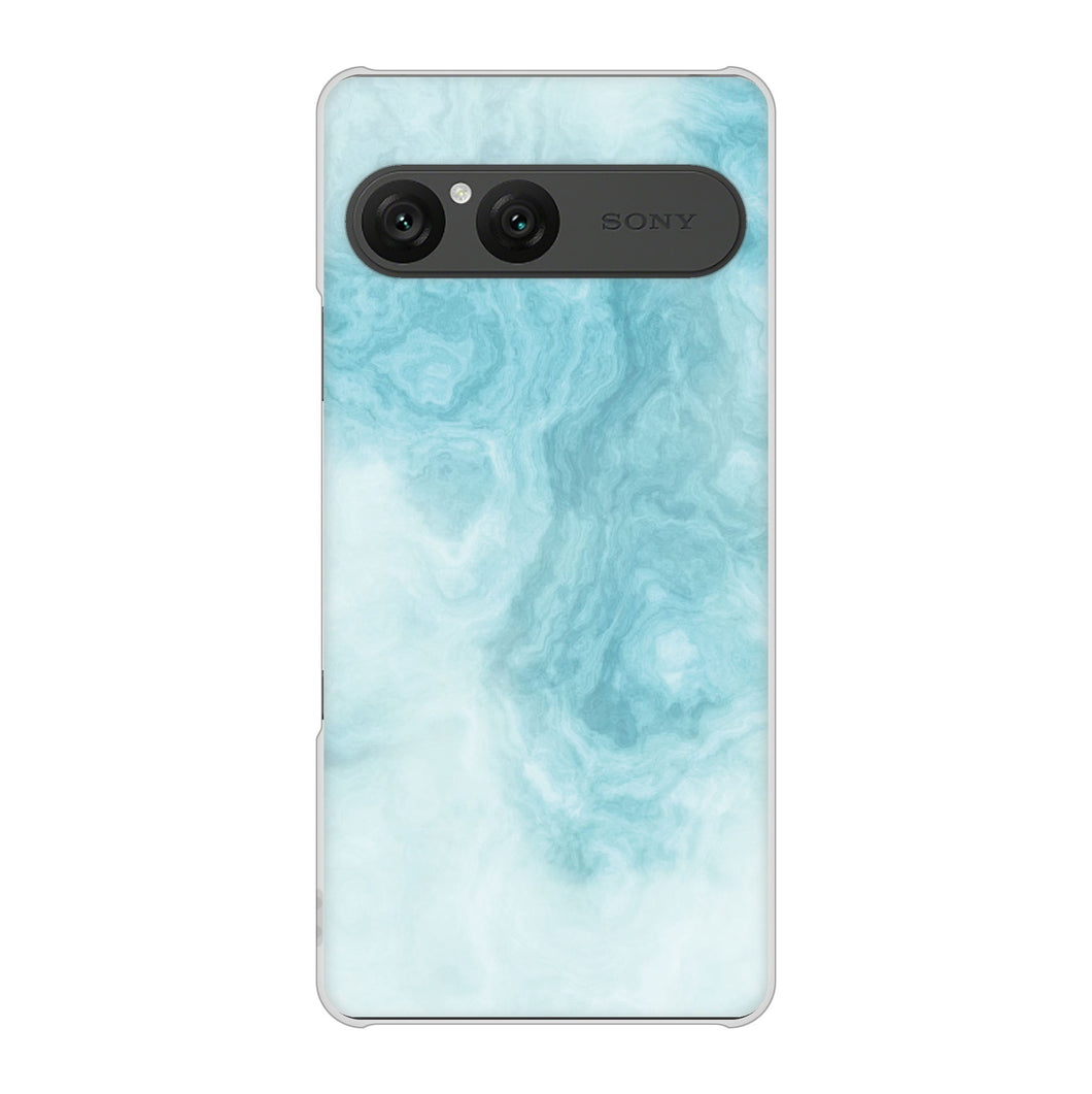 Xperia 10 VII SOG16 au 高画質仕上げ 背面印刷 ハードケース大理石BK