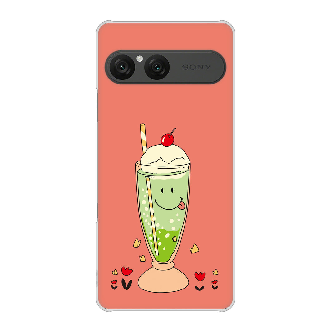 Xperia 10 VII SOG16 au 高画質仕上げ 背面印刷 ハードケーススイーツイラスト