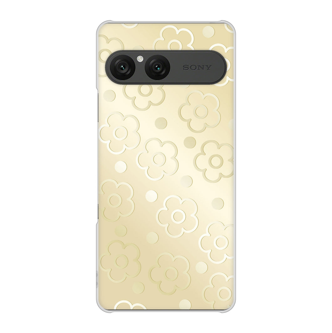 Xperia 10 VII SOG16 au 高画質仕上げ 背面印刷 ハードケースエンボス風デイジーシンプル