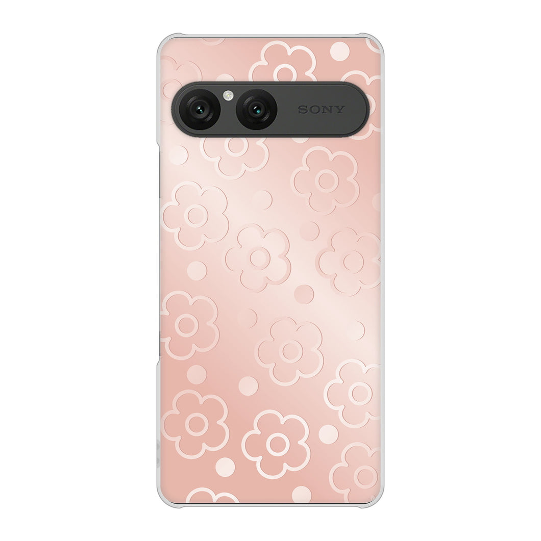 Xperia 10 VII SOG16 au 高画質仕上げ 背面印刷 ハードケースエンボス風デイジーシンプル