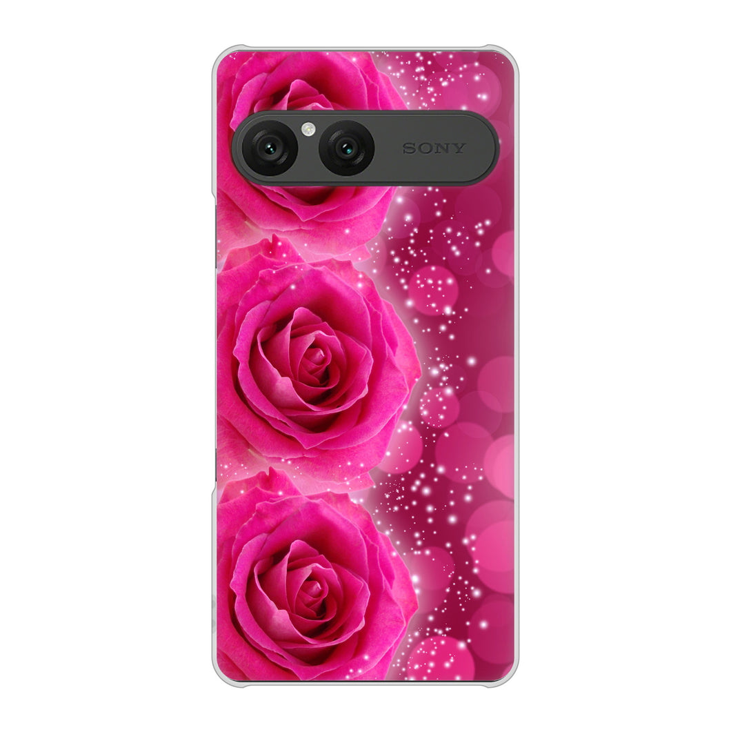 Xperia 10 VII SOG16 au 高画質仕上げ 背面印刷 ハードケース 【VA815 3連のバラ】