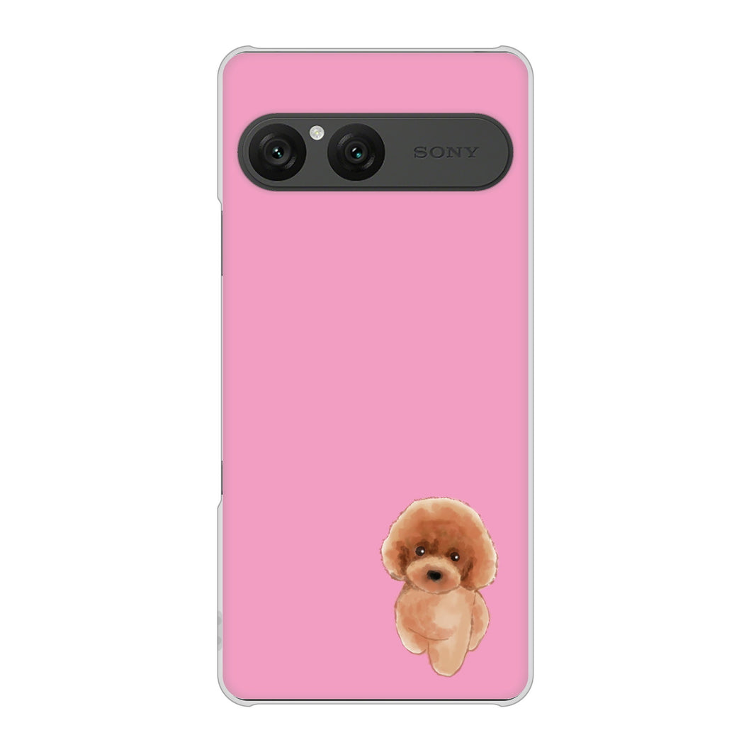 Xperia 10 VII SOG16 au 高画質仕上げ 背面印刷 ハードケーストイプードルレッド